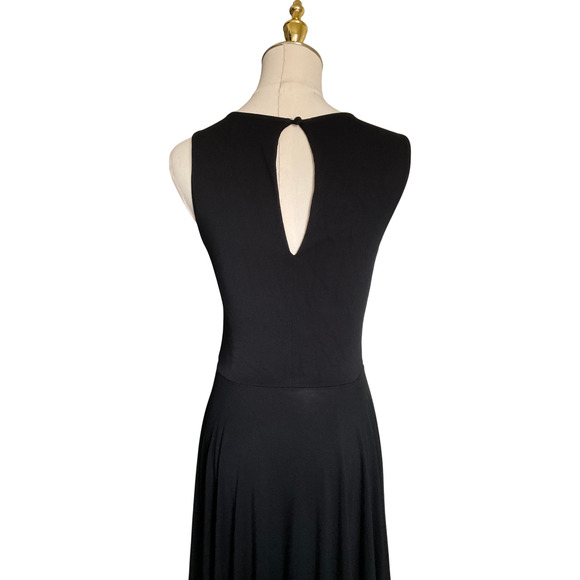 Willi Smith Women's Small Black Dress Sleeveless Flared Keyhole Back - Picture 13 of 14